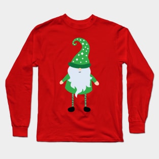 Scandinavian Green Gnome Long Sleeve T-Shirt